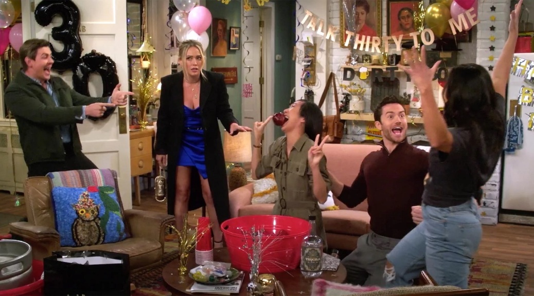 Christopher Lowell, Hilary Duff, Tien Tran, Tom Ainsley, and Francia Raisa in "How I Met Your Father".